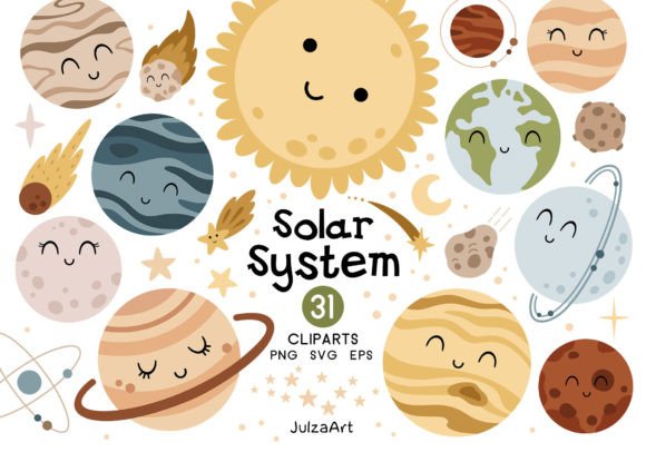 Download Solar System Clipart, Planets Svg Png - System Collection