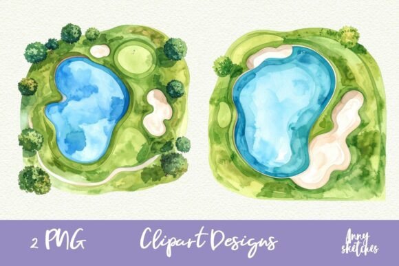 Download Golf Course Top View Pink Golf Clipart - Pink Collection
