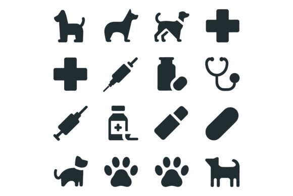 Download Black and White Veterinary Medicine Set - White Collection