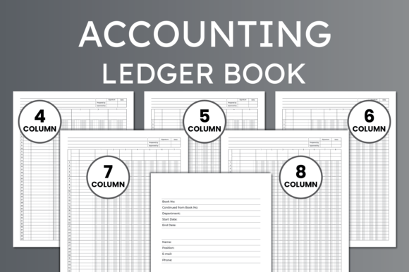 Download Accounting Ledger Book | 4-8 Column Book - Accounting Collection