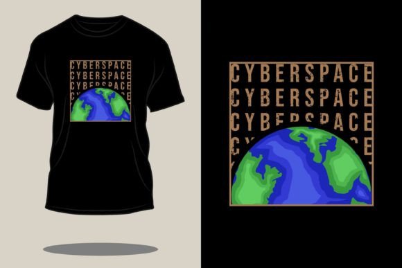 Download Cyberspace Retro Vintage T-shirt Design - Cyberspace Collection